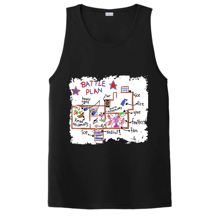 Funny Battle Plan Christmas Home Kids Hand Dawn Alone Xmas Performance Tank