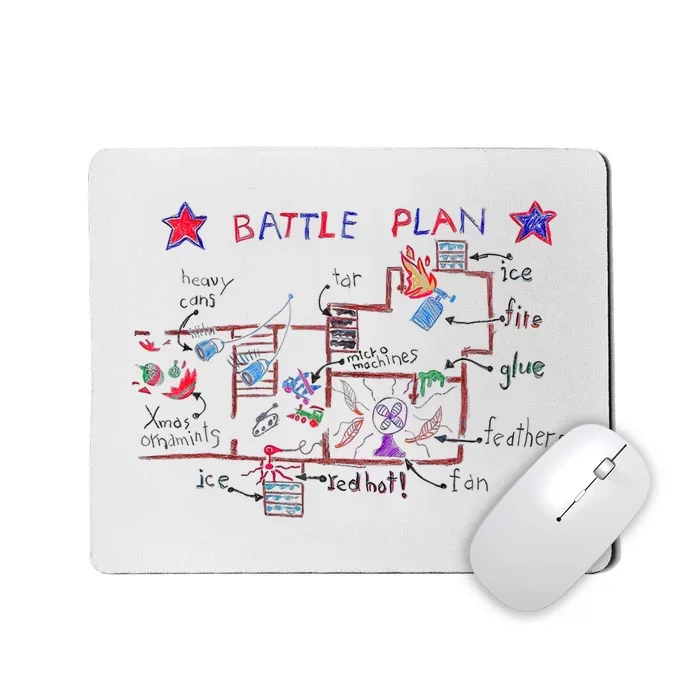 Funny Battle Plan Christmas Home Hand Dawn Alone Xmas Mousepad