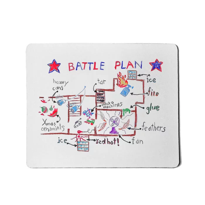 Funny Battle Plan Christmas Home Hand Dawn Alone Xmas Mousepad