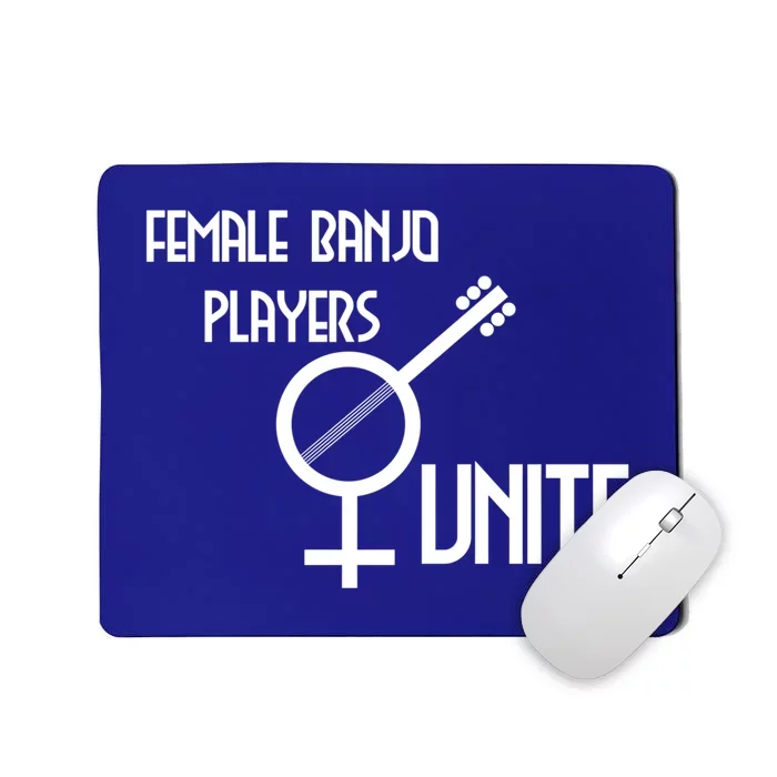 Female Banjo Players Unite Bluegrass Music Solidarity Gift Mousepad