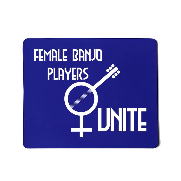 Female Banjo Players Unite Bluegrass Music Solidarity Gift Mousepad