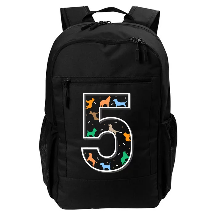 Fifth Birthday Puppy 5 Year Old Birthday Dog Daily Commute Backpack