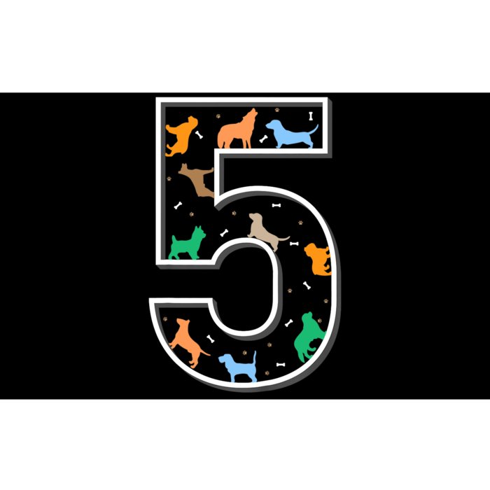 Fifth Birthday Puppy 5 Year Old Birthday Dog Bumper Sticker