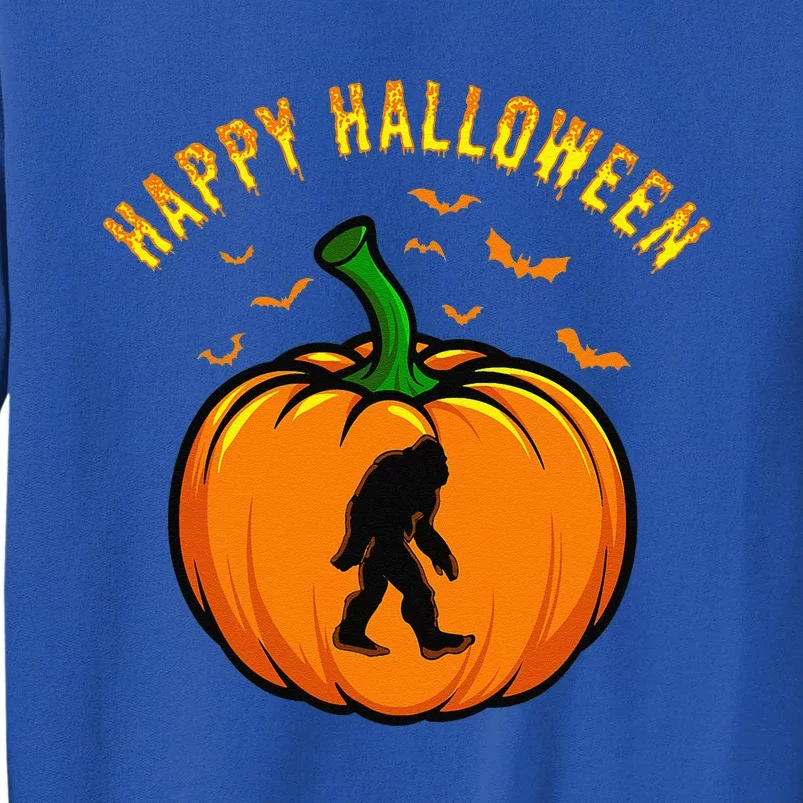 Funny Bigfoot Pumpkin Happy Halloween Tall Sweatshirt