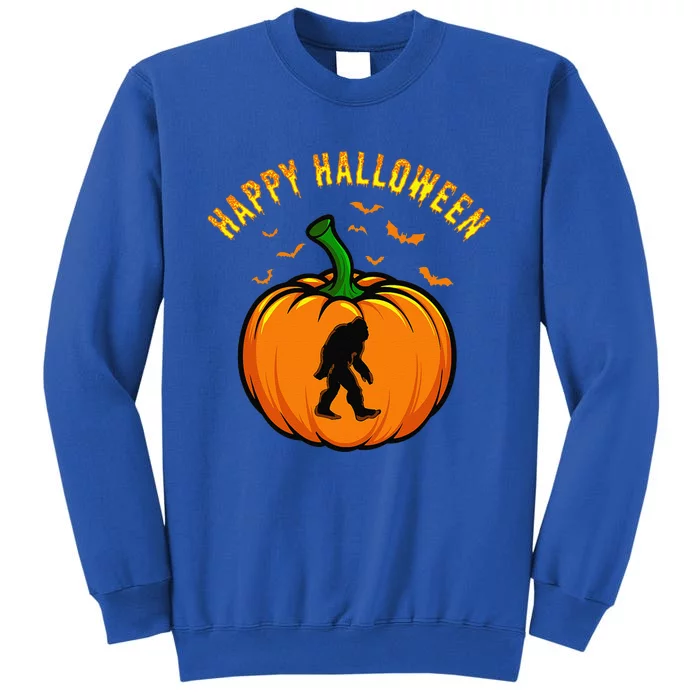 Funny Bigfoot Pumpkin Happy Halloween Tall Sweatshirt