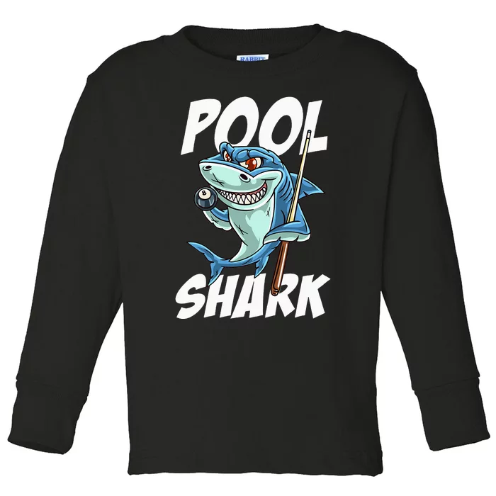 Funny Billiards Pool Shark Snooker Hall Joke Billiard Toddler Long Sleeve Shirt