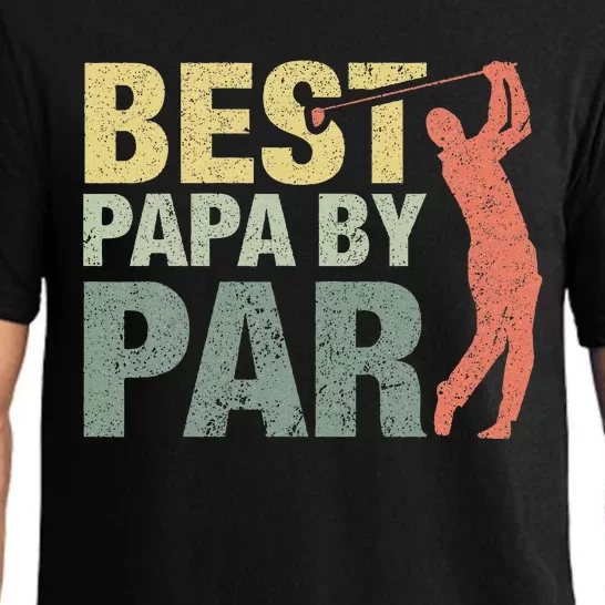 Funny Best Papa By Par Fathers Day Golf Gift Grandpa Pajama Set