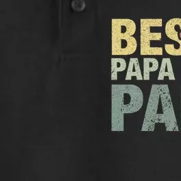 Funny Best Papa By Par Fathers Day Golf Gift Grandpa Dry Zone Grid Performance Polo