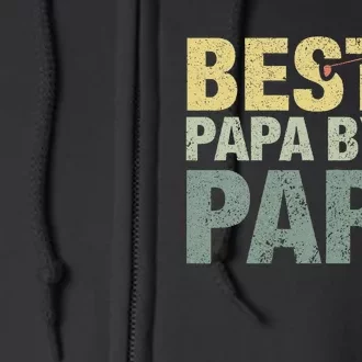 Funny Best Papa By Par Fathers Day Golf Gift Grandpa Full Zip Hoodie