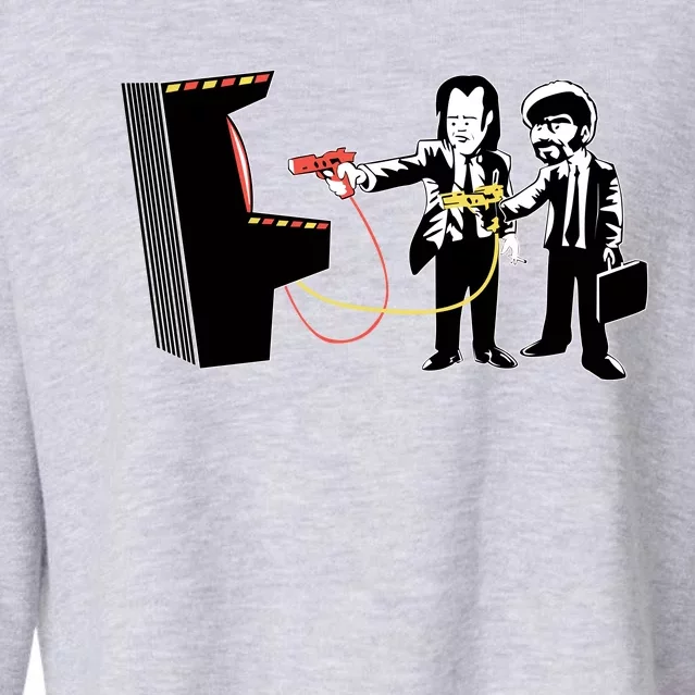 Funny Banksy Pulp Fiction Parody Cropped Pullover Crew