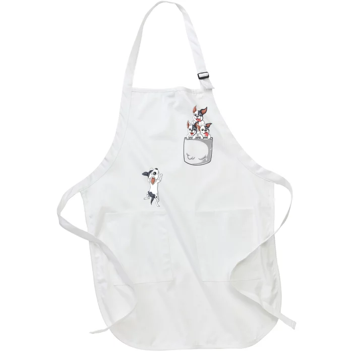 French Bulldog Pocket Full-Length Apron With Pocket