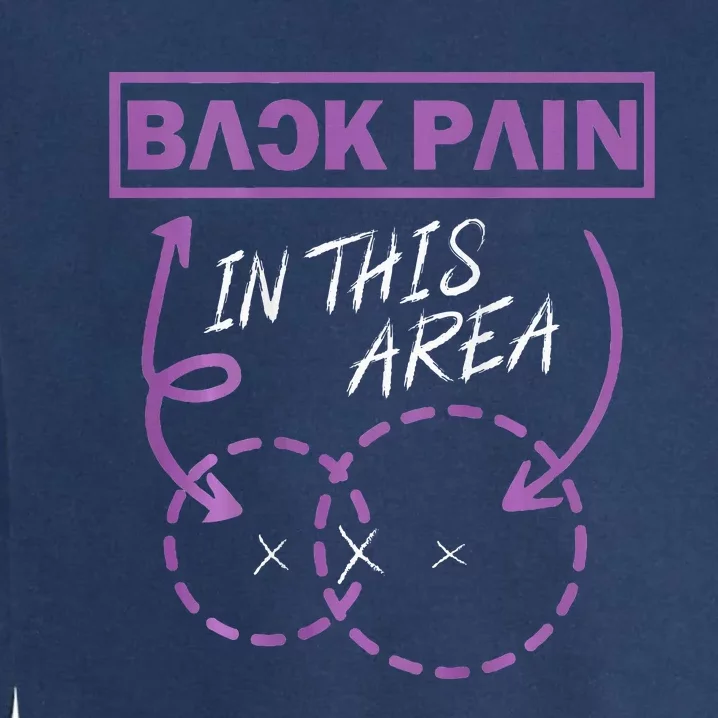 Funny Back Pain In This Area Garment-Dyed Sweatshirt