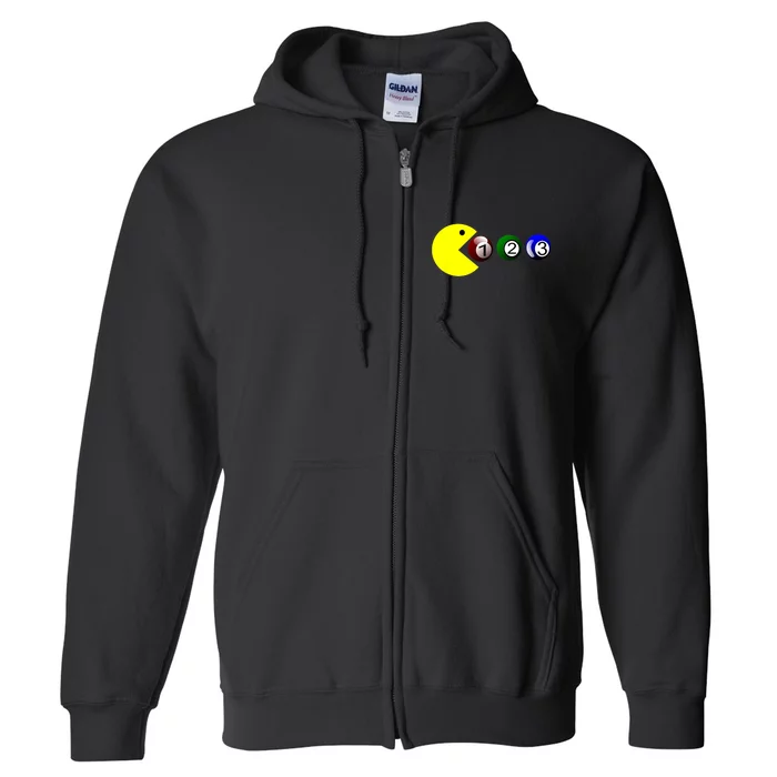 Funny Billiards Player Lover Snooker Gift Full Zip Hoodie