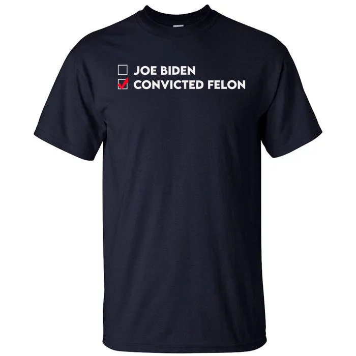 Funny Ballot Paper Voting Humor Usa President 2024 Tall T-Shirt