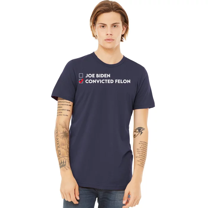 Funny Ballot Paper Voting Humor Usa President 2024 Premium T-Shirt