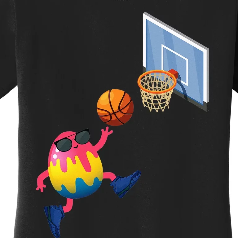 Funny Basketball Player Easter Egg Sports Lover Easter Day Women's T-Shirt