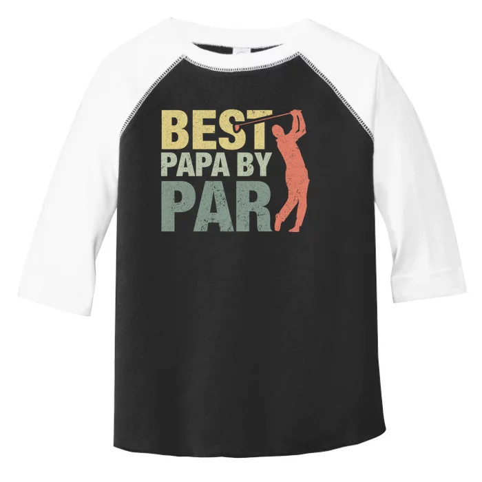 Funny Best Papa By Par FatherS Day Golf Gift Grandpa Toddler Fine Jersey T-Shirt