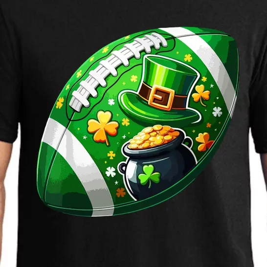 Football Ball Player St Patricks Day Football Pajama Set