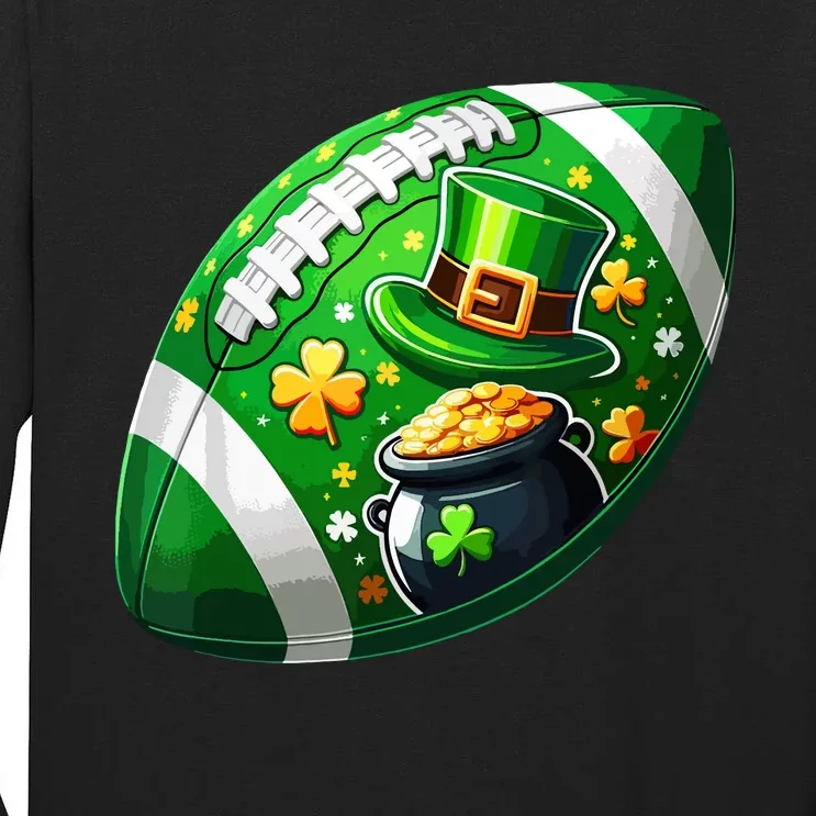 Football Ball Player St Patricks Day Football Tall Long Sleeve T-Shirt