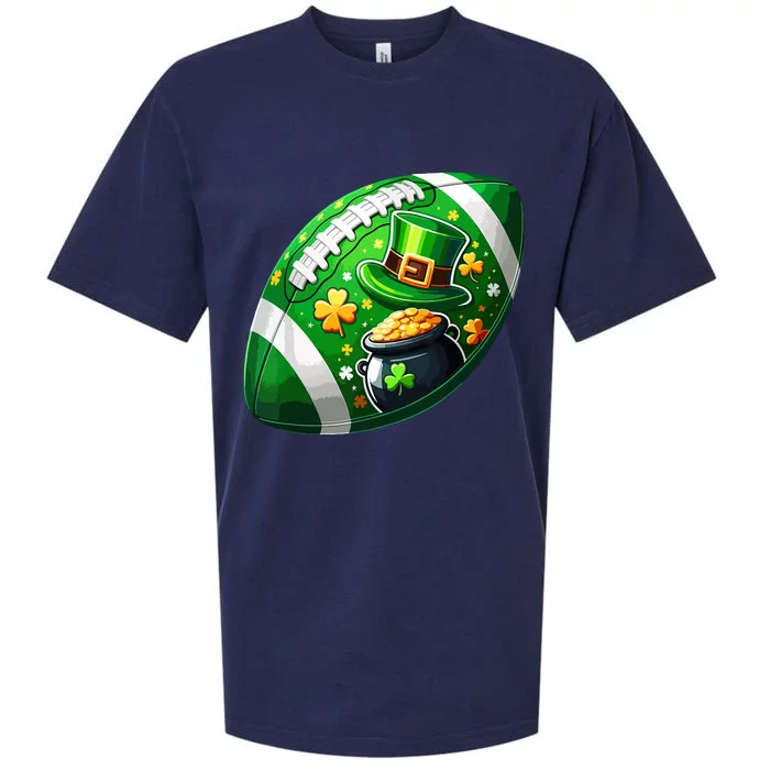 Football Ball Player St Patricks Day Football Sueded Cloud Jersey T-Shirt