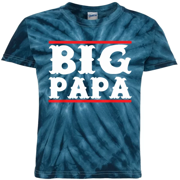 Funny Big Papa Big Daddy Father's Day Kids Tie-Dye T-Shirt