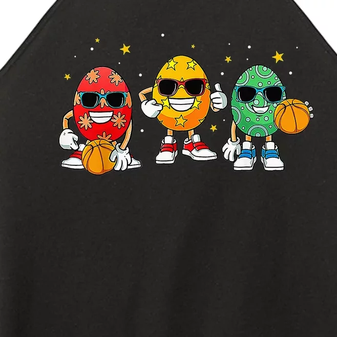 Funny Basketball Player Easter Egg Sports Lover Easter Day Women’s Perfect Tri Rocker Tank