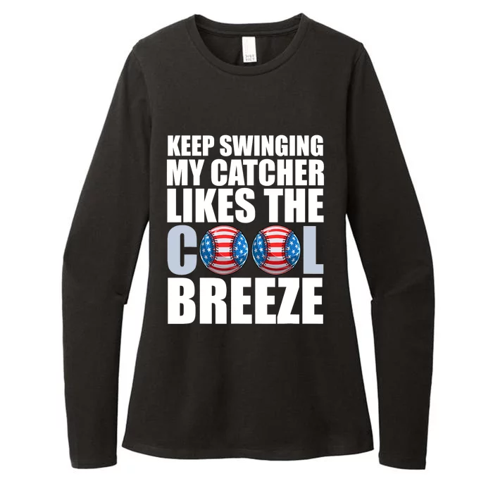 Funny Baseball Pitcher Pitching Womens CVC Long Sleeve Shirt