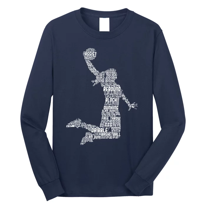 Female Basketball Player Long Sleeve Shirt