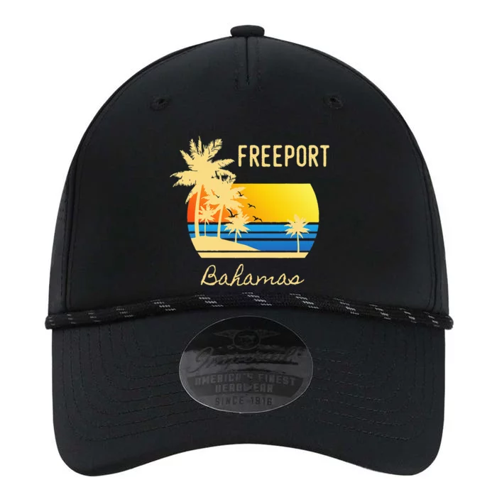 Freeport Bahamas Palm Tree Beach Retro Cool Sunset Surf Performance The Dyno Cap