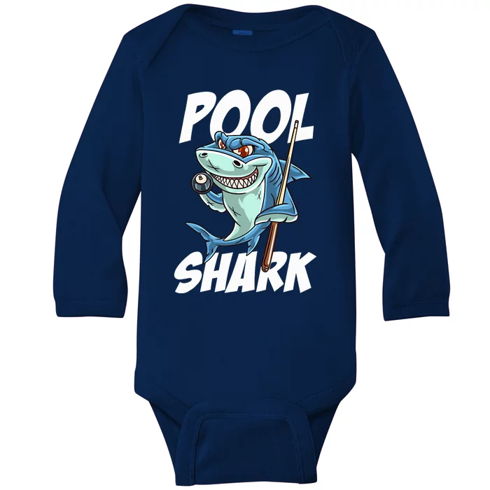 Funny Billiards Pool Shark Snooker Hall Joke Billiard Baby Long Sleeve Bodysuit