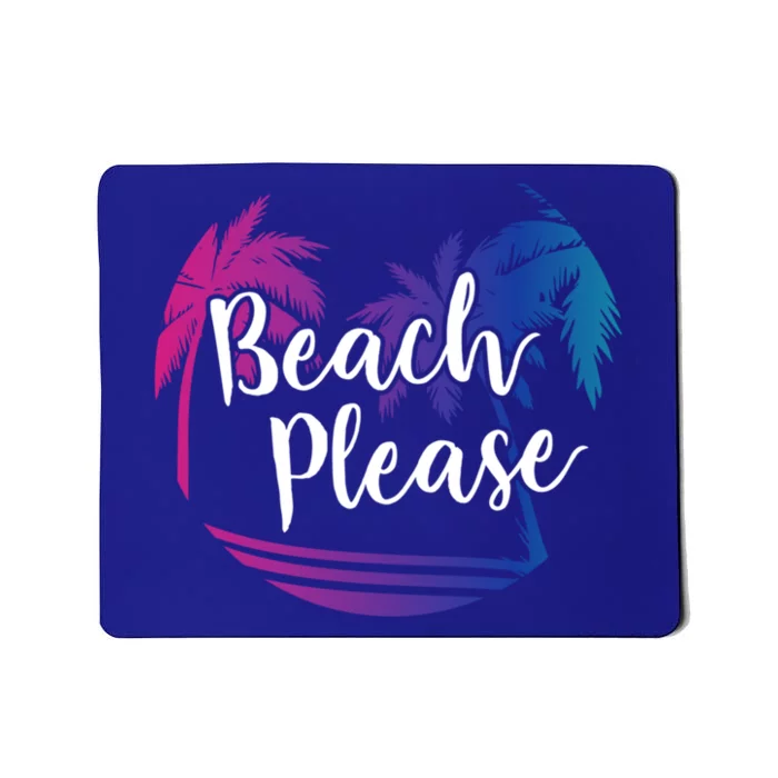 Funny Beach Please Design Beach Palms Purple Sunset Colors Cute Gift Mousepad