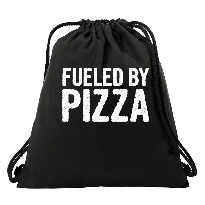 Fueled By Pizza Drawstring Bag