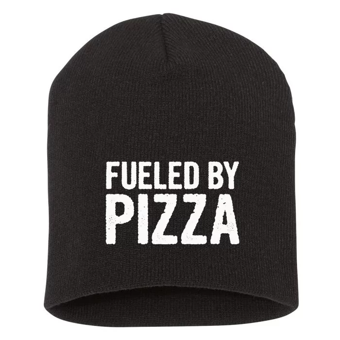 Fueled By Pizza Short Acrylic Beanie