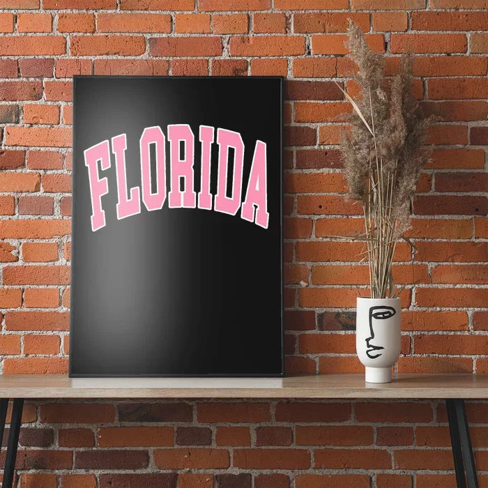 Florida Beach Preppy Pink Poster