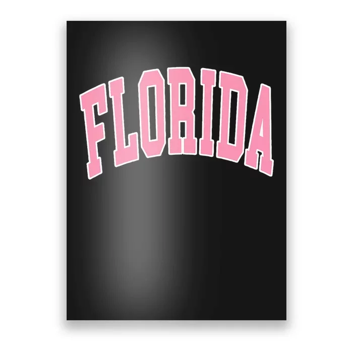 Florida Beach Preppy Pink Poster