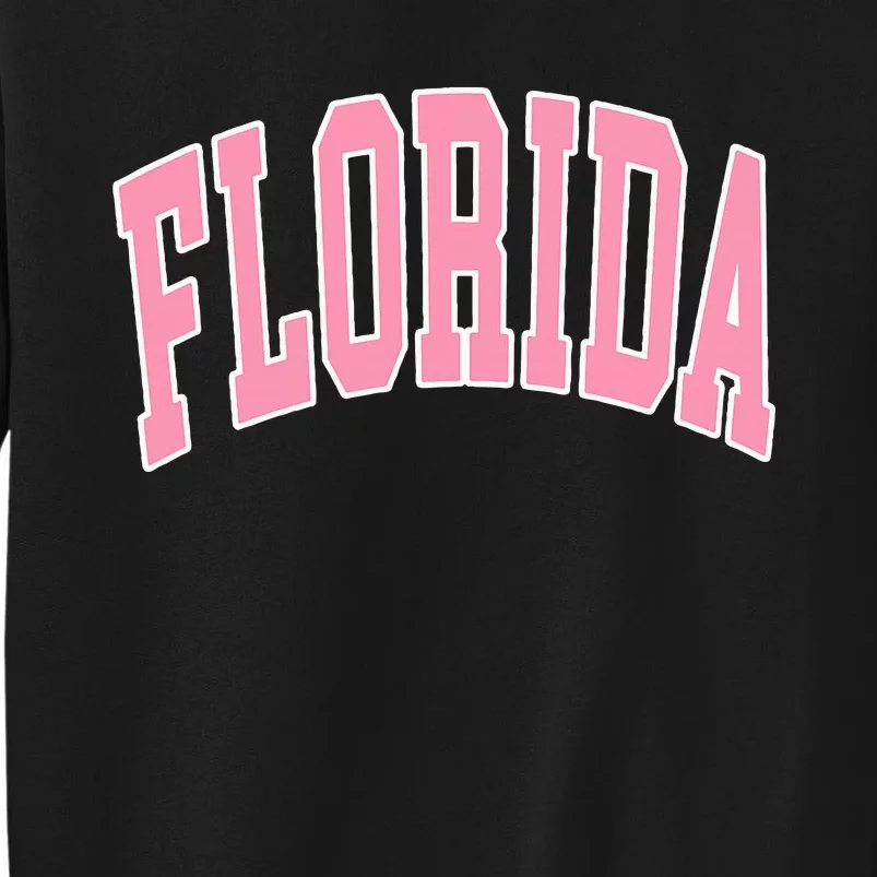 Florida Beach Preppy Pink Tall Sweatshirt