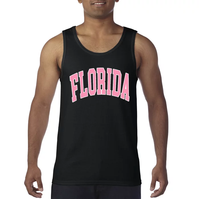 Florida Beach Preppy Pink Tank Top