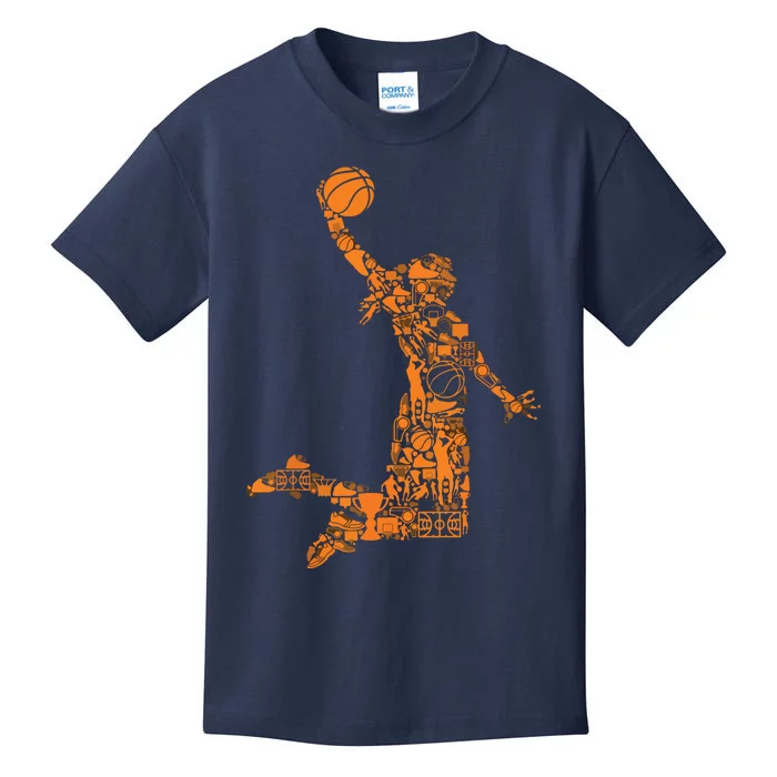 Female Basketball Player Kids T-Shirt