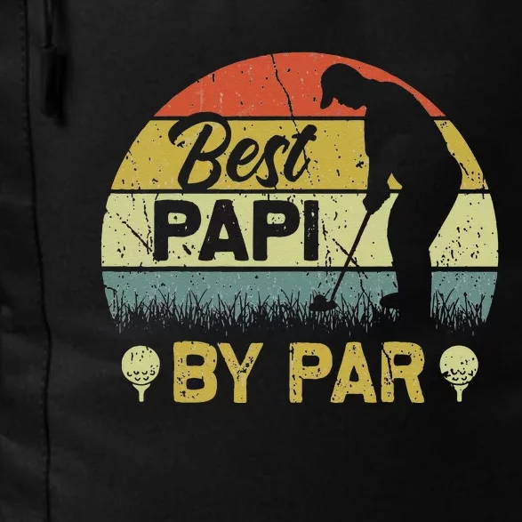 Funny Best Papi By Par Fathers Day Golf Lover Golfer Daily Commute Backpack