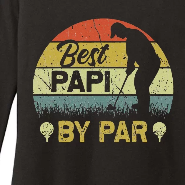 Funny Best Papi By Par Fathers Day Golf Lover Golfer Womens CVC Long Sleeve Shirt