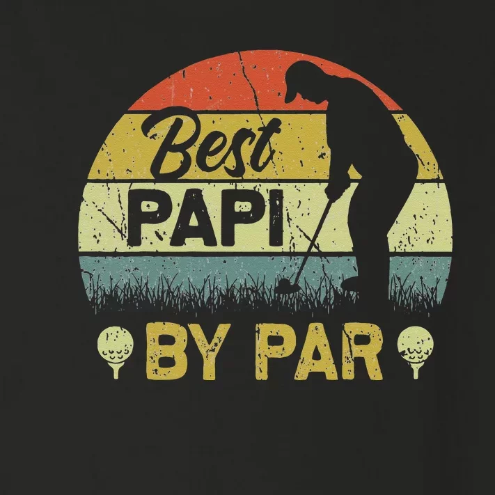 Funny Best Papi By Par Fathers Day Golf Lover Golfer Toddler Long Sleeve Shirt