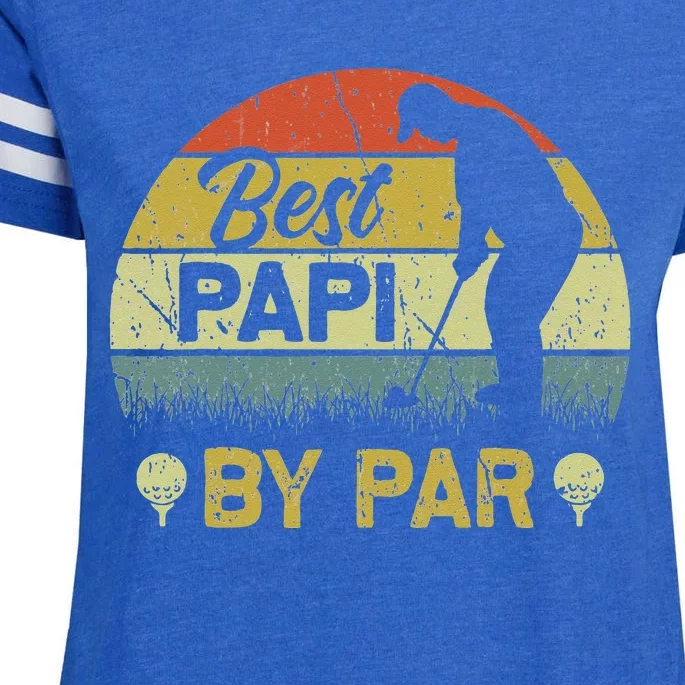 Funny Best Papi By Par Fathers Day Golf Lover Golfer Enza Ladies Jersey Football T-Shirt