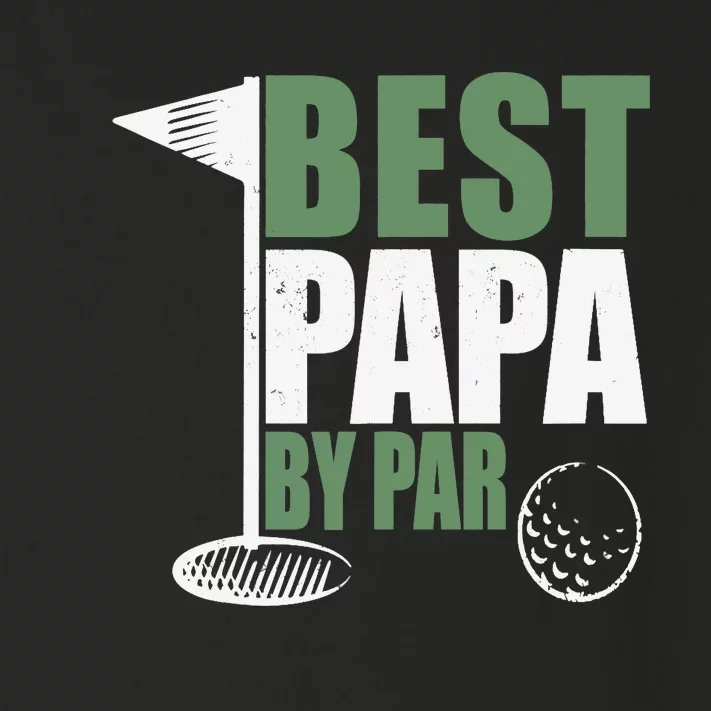 Funny Best Papa By Par Father's Day Golf Dad Grandpa Gift Toddler Long Sleeve Shirt