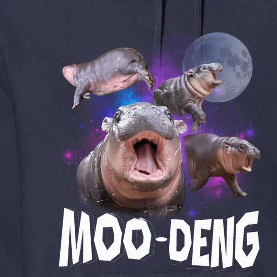 Famous Baby Pygmy Hippo Moo Deng Funny For Animal Lover Premium Hoodie