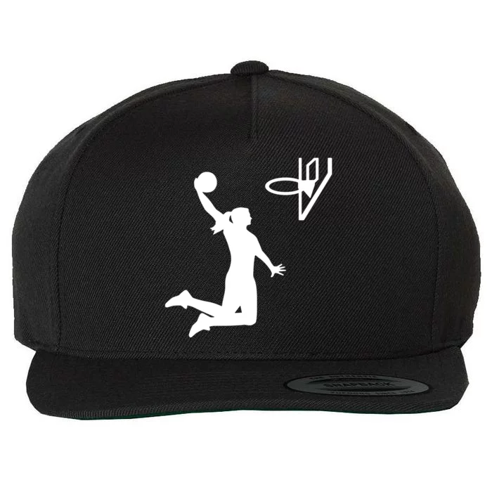 Female Basketball Player Wool Snapback Cap