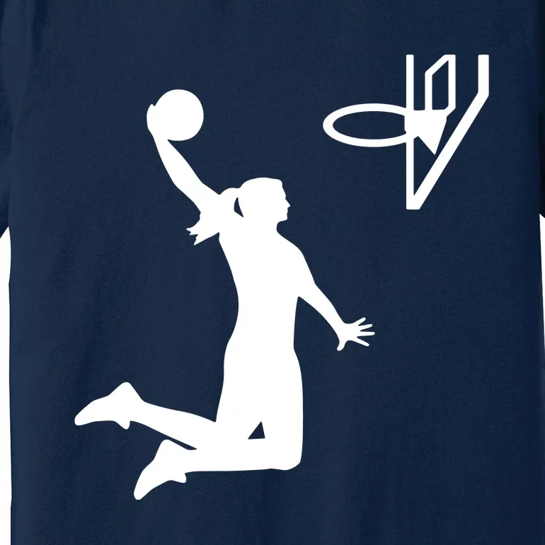 Female Basketball Player Premium T-Shirt