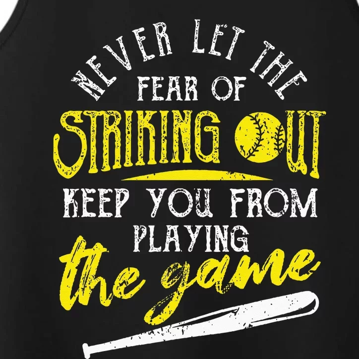 Funny Baseball Players Never Let The Fear Of Striking Out Performance Tank