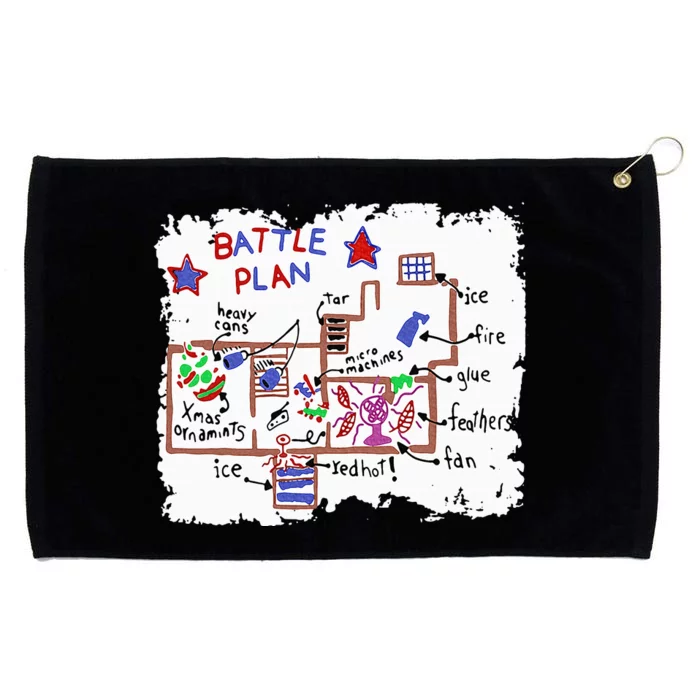 Funny Battle Plan Christmas Home Hand Dawn Alone Xmas Grommeted Golf Towel