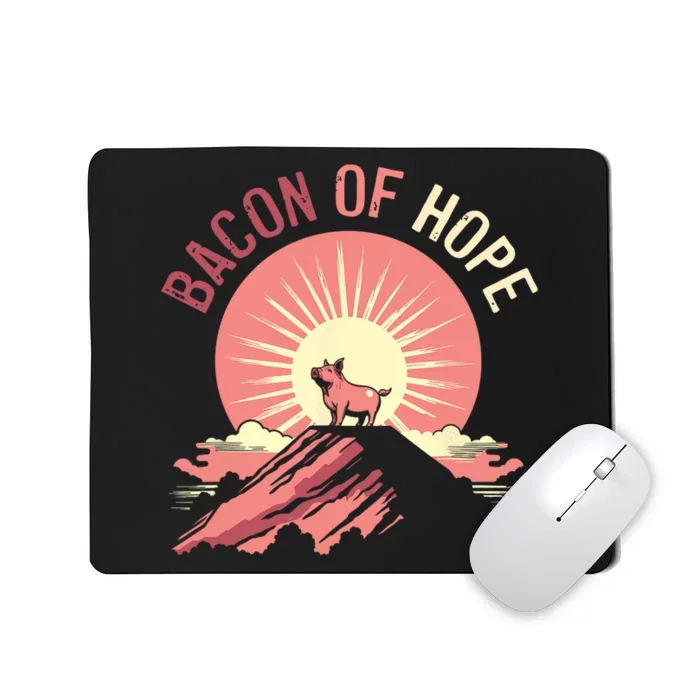 Funny BBQ Pork Pun Bacon Of Hope Pork Grillparty Barbecue Mousepad