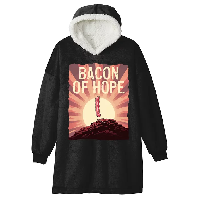 Funny BBQ Pork Pun Bacon Of Hope Pork Grillparty Barbecue Hooded Wearable Blanket